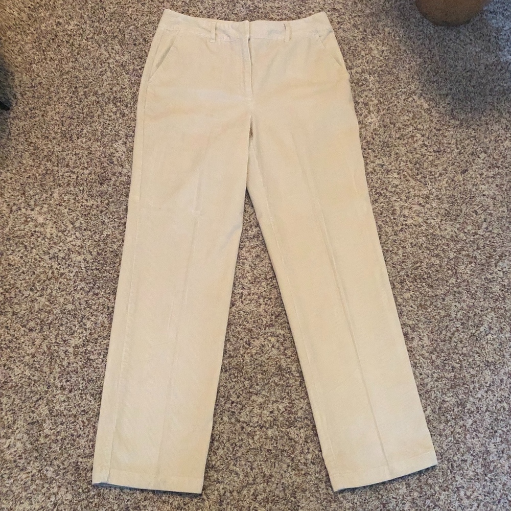 Talbots Petite Cream/Beige Corduroy Pants
